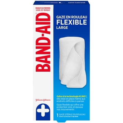 Johnson & Johnson Gaze en rouleau First Aid M 4.57 ea, 7,49 $/1ch