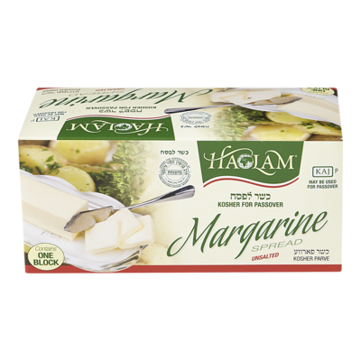 Haolam Kosher Margarine, Unsalted 30x454.0 g, $0.05/100g