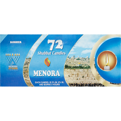 Menora Candles 72x72.0 ea, $0.15/1ea
