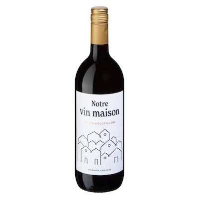 Notre Vin Maison Notre Vin Maison Vin Rouge (Pièce d’identité requise au moment du ramassage) 1 l, 1,25 $/100ml