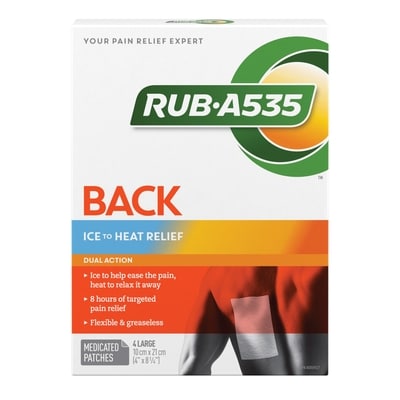 Rub A535 Back Ice to Heat Relief Patches 4 ea, $3.00/1ea