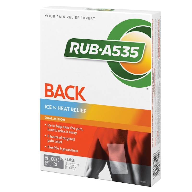 Back Ice to Heat Relief Patches