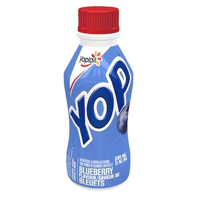 Yoplait 2% MG Yogourt à boire Bleuets Yop 200 ml, 0,65 $/100ml