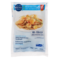 PC Blue Menu Wild Sea Scallops, 80/150 400 g, $3.00/100g
