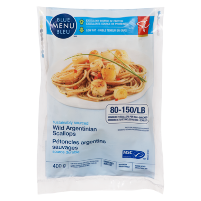 PC Blue Menu Wild Sea Scallops, 80/150 400 g, $3.75/100g