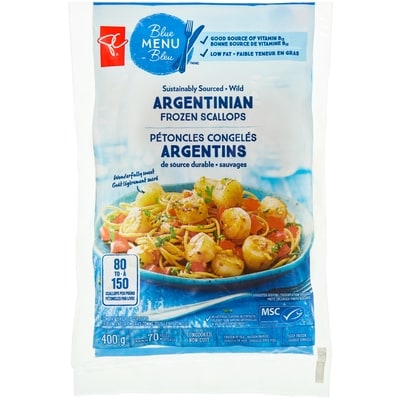 PC Blue Menu Wild Sea Scallops, 80/150 400 g, $3.50/100g