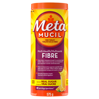 Metamucil 3 in 1 Daily Fibre Supplement Powder, Real Sugar, Orange 575 g, $3.48/100g