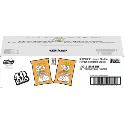 Sunchips Harvest Cheddar 40x40.0 g, $1.94/100g