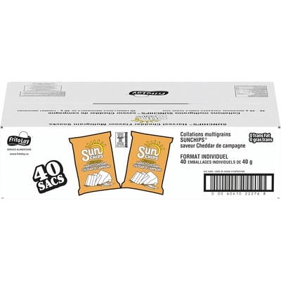 Sun-Chips Croustilles cheddar de campagne 40x40.0 g, 1,91 $/100g