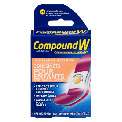 Compound W Coussinets pour enfants 16 ea, 1,00 $/1ch
