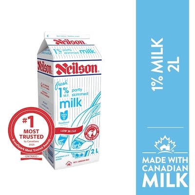 Neilson 1% Milk 2 l, $0.27/100ml