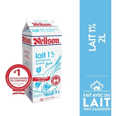 Neilson Lait 1% 2 l, 0,27 $/100ml