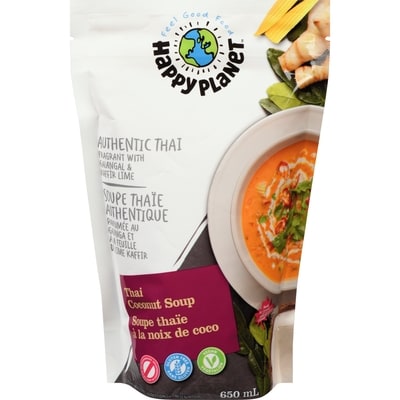 Happy Planet Soupe thaïe à la noix de coco 650 ml, 1,38 $/100ml