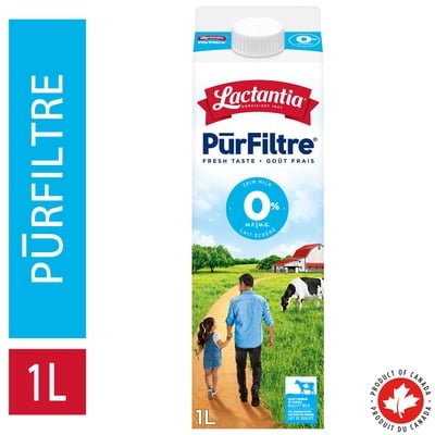 Purefilter Purfiltre. lait écrémé 0 % 1 l, 0,37 $/100ml