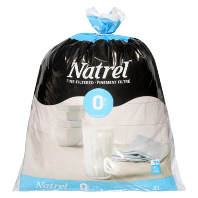 Natrel Fine-Filtered 0 Milk (Bags) 4 l, $0.27/100ml