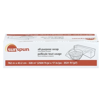 Sunspun All-Purpose Wrap, Metal Blade Included, 762m 1 ea
