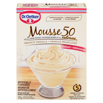 Dr. Oetker Mousse à la vanille 50 calories 28 g, 9,96 $/100g