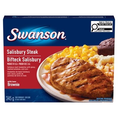 Swanson Bifteck Salisbury 345 g, 1,45 $/100g