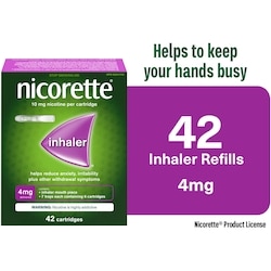 Nicorette Nicotine Inhaler refill cartridges, 4 mg 42 ea, $0.88/1ea