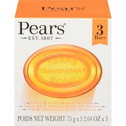 Pears Transparent Bar Soap 3x75.0 g, $1.77/100g