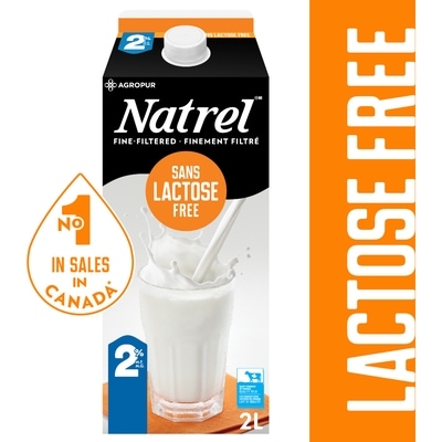 Natrel Produit laitier sans lactose 2 % 2 l, 0,28 $/100ml