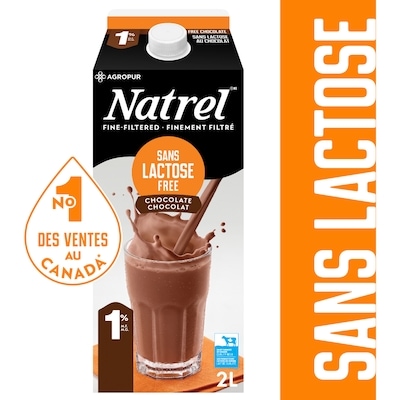 Natrel Lait Sans Lactose au chocolat 1% 2 l, 0,28 $/100ml