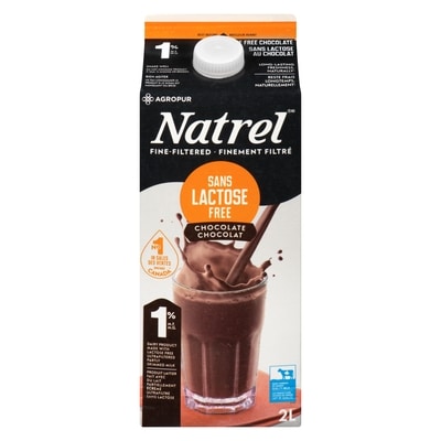 Natrel Lait Sans Lactose au chocolat 1% 2 l, 0,33 $/100ml
