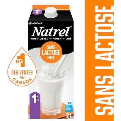 Natrel Produit laitier sans lactose 1 % 2 l, 0,28 $/100ml