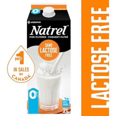 Natrel Lactose Free Fat Free Skim 0% Dairy Product (2L) 2 l, $0.28/100ml