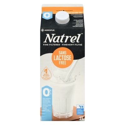 Natrel Lactose Free Fat Free Skim 0% Dairy Product (2L) 2 l, $0.33/100ml