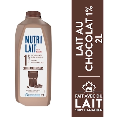 Nutrilait Lait au chocolat 2 l, 0,30 $/100ml