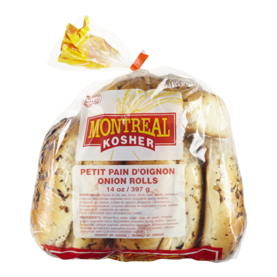 Boulangerie kascher de Montréal Pain à l’oignon casher 672 g, 0,89 $/100g