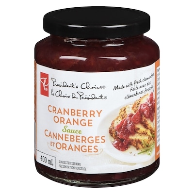 le Choix du Président Sauce aux canneberges et oranges 400 ml, 1,38 $/100ml
