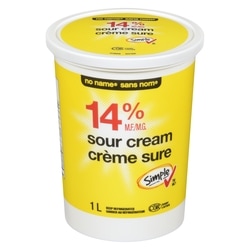 Sans Nom Crème sure 1 l, 0,55 $/100ml