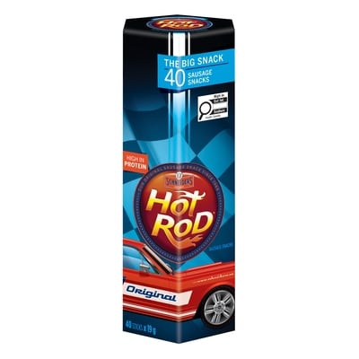 Schneiders Super Hot Rod Sausage Snacks, Original Flavour, 19-Gram Sticks 760 g, $3.03/100g