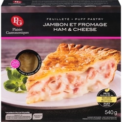 Plaisirs Gastronomiques Feuilleté Jambon et Fromage  540 g, 1,76 $/100g