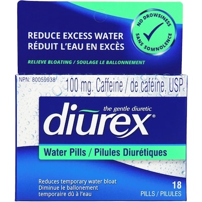 Diurex Water Pills 18 ea, $0.53/1ea