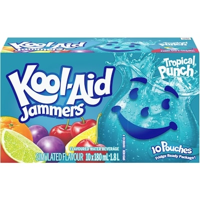 Kool-Aid Jammers, Tropical Punch 10x180.0 ml, $0.22/100ml