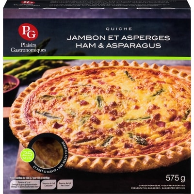 Plaisirs Gastronomiques Quiche Jambon et Asperges  575 g, 1,91 $/100g