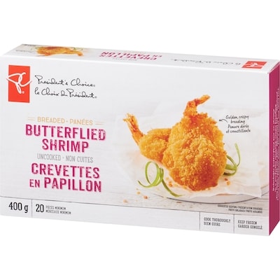 Crevettes en papillon panées
