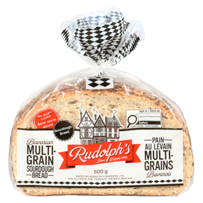 Rudolphs Bavarian Multi-grain Bread 500 g, $0.86/100g