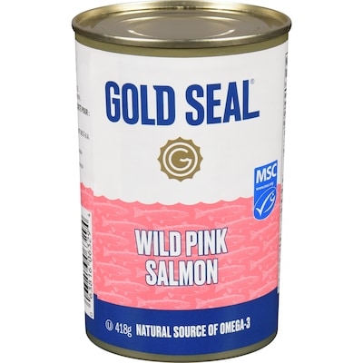 GoldSeal Pink Salmon 418 g, $1.67/100g