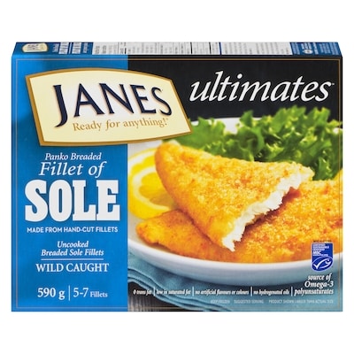 Janes Fillet Of Sole 590 g, $2.96/100g
