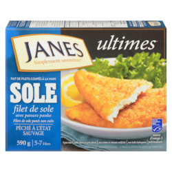 Janes Filets de sole 590 g, 2,37 $/100g
