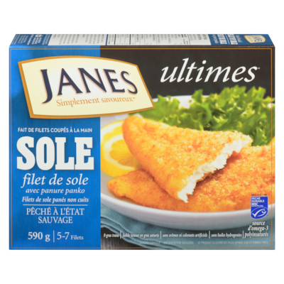 Janes Filets de sole 590 g, 1,86 $/100g