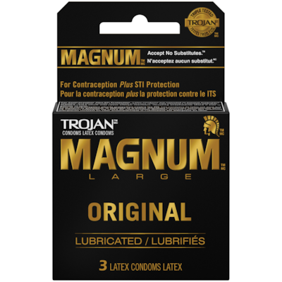 Trojan Condoms lubrifie Original Magnum 3 ea, 1,10 $/1ch