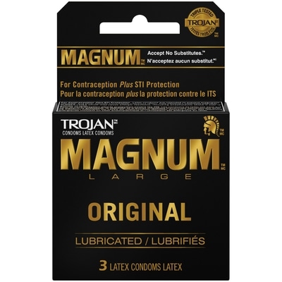 Trojan Condoms lubrifie Original Magnum 3 ea, 1,26 $/1ch