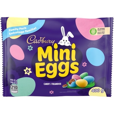 Cadbury Friandises Mini Eggs pour Pâques (Emballage familial) 400 g, 3,75 $/100g