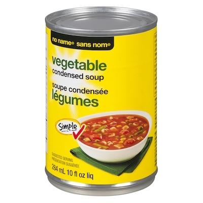 No Name Condensed Vegetable Soup 284 ml, $0.35/100ml