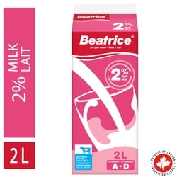 Beatrice Partly Skimmed Milk 2% 2 l, $0.23/100ml